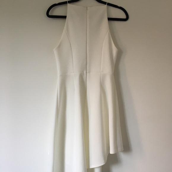 White Asymmetrical Hem Dress - Picture 3 of 4